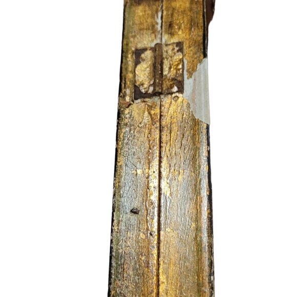 1940's Florentine Gilt Religious Tryptic - Madonna & Child - Picture 9 of 13